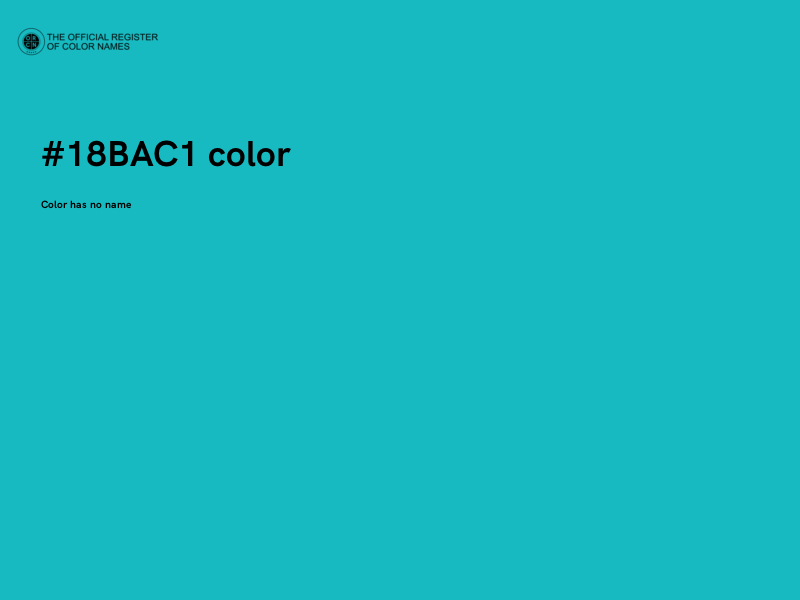 #18BAC1 color image