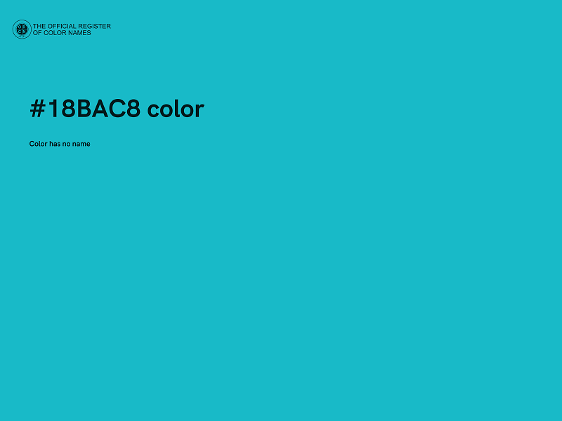 #18BAC8 color image