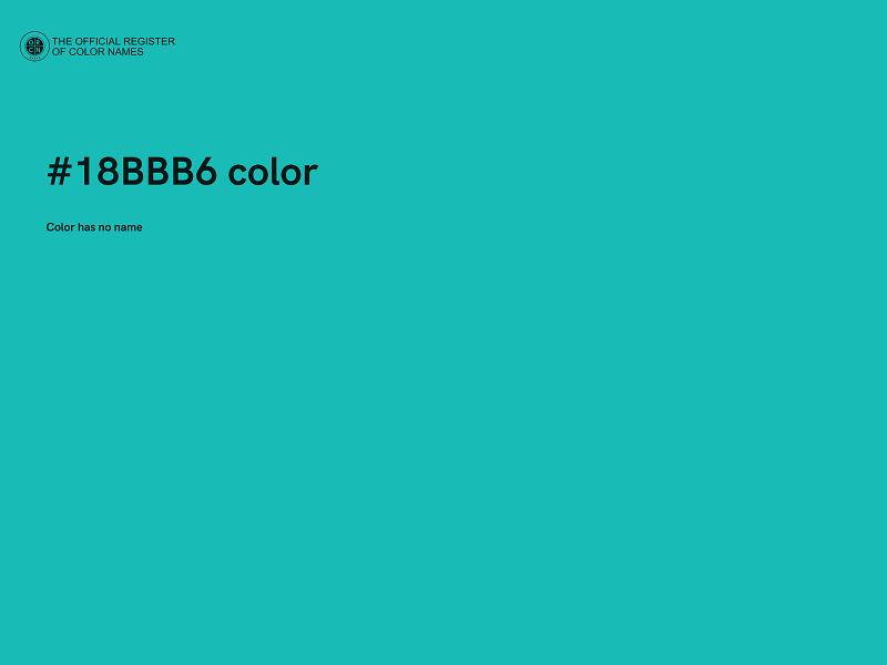 #18BBB6 color image