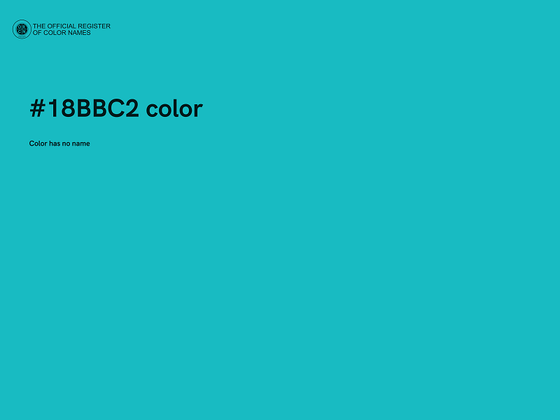 #18BBC2 color image