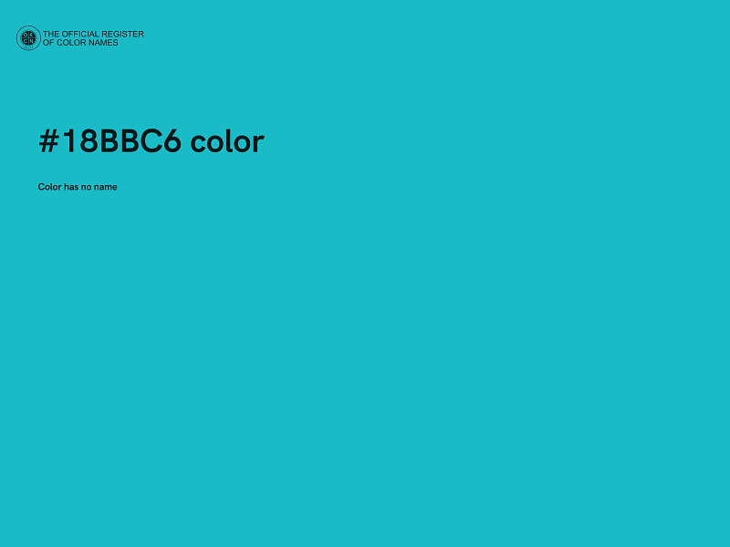 #18BBC6 color image