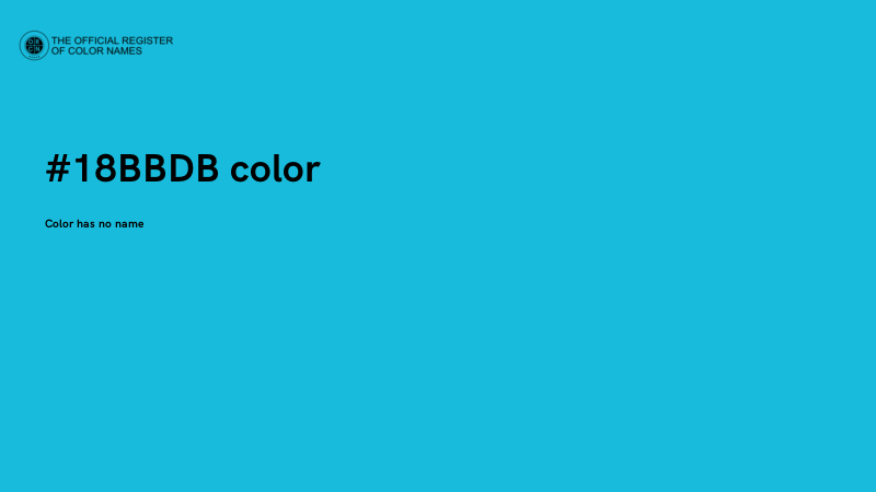 #18BBDB color image