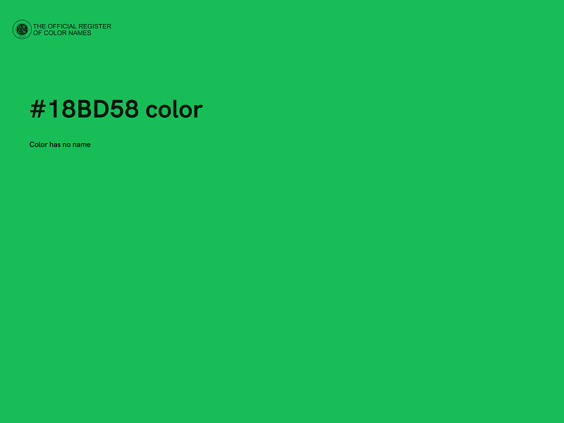 #18BD58 color image