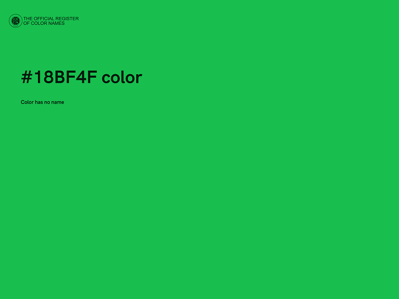 #18BF4F color image