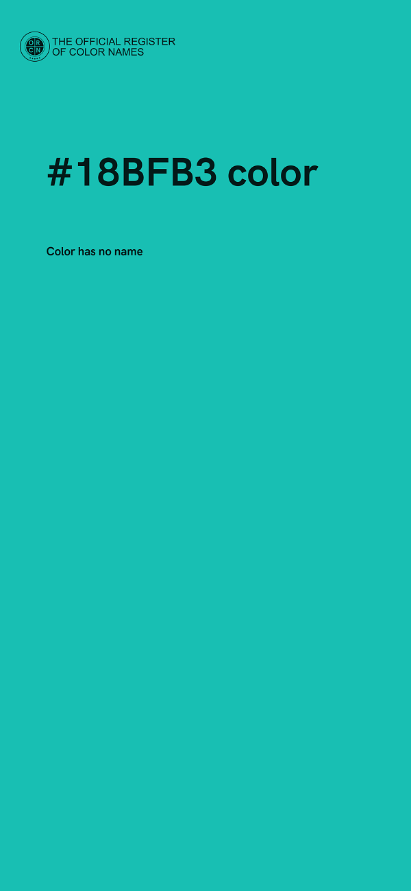 #18BFB3 color image