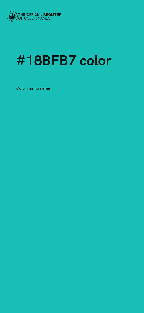 #18BFB7 color image