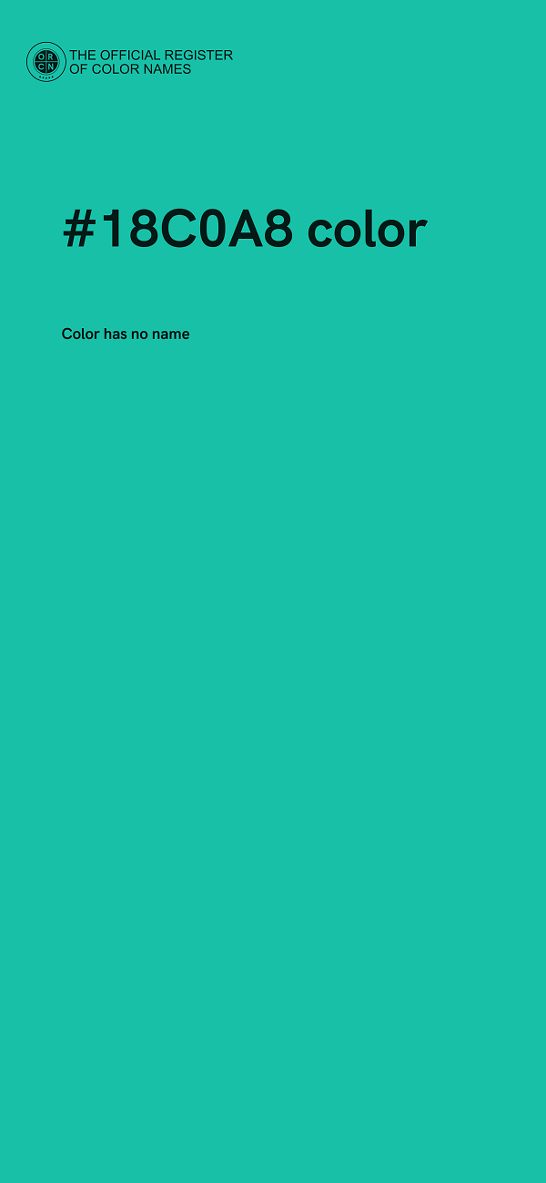 #18C0A8 color image