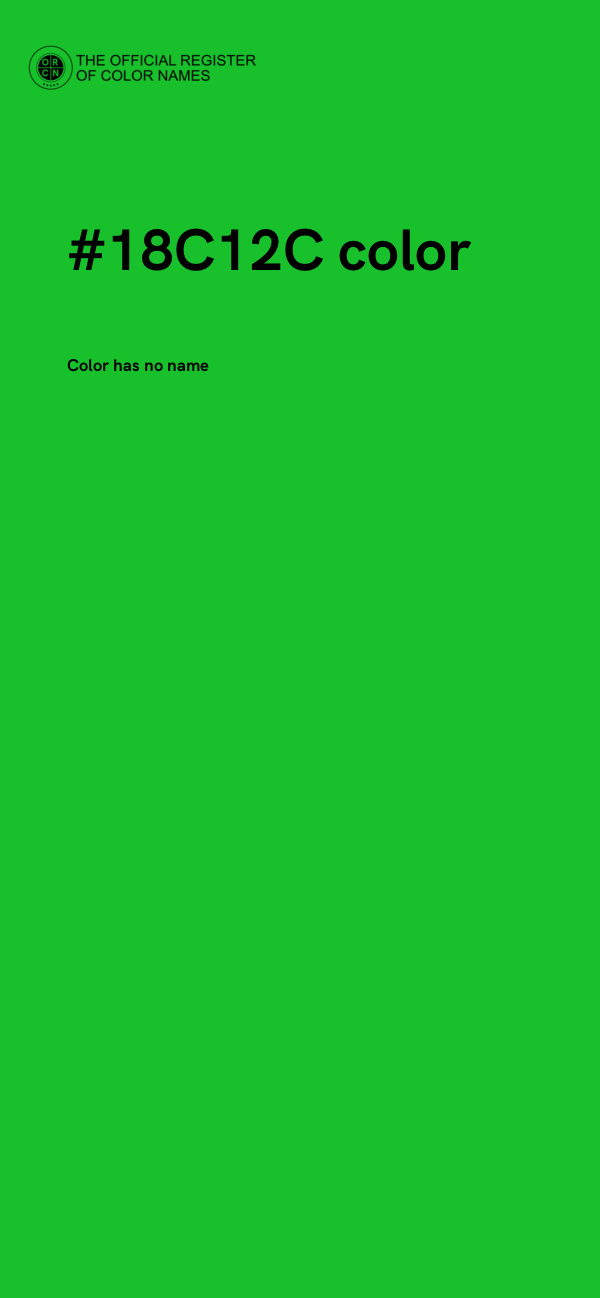 #18C12C color image