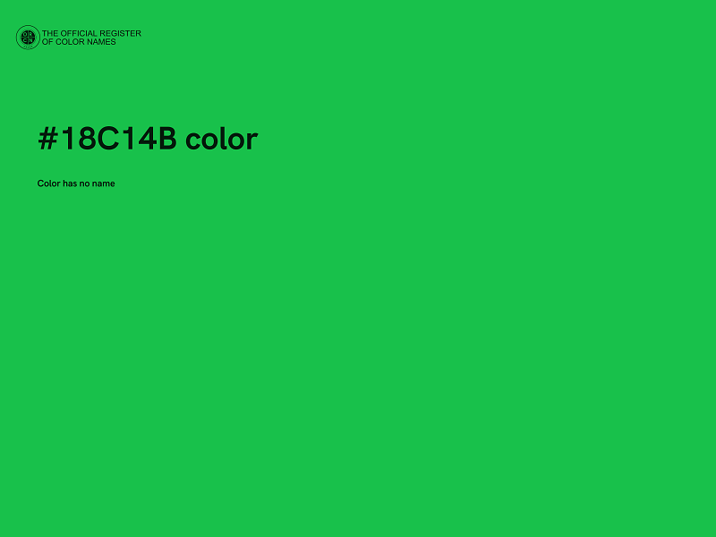 #18C14B color image