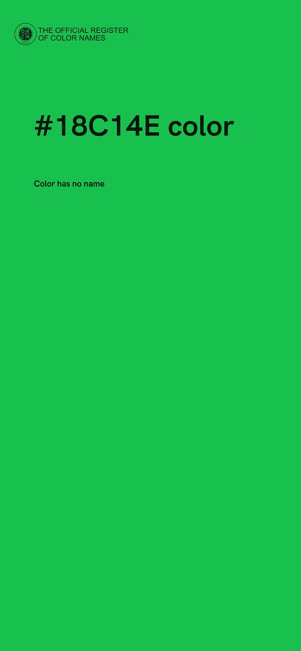 #18C14E color image