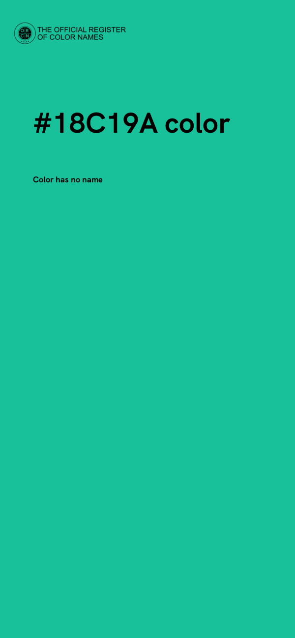#18C19A color image