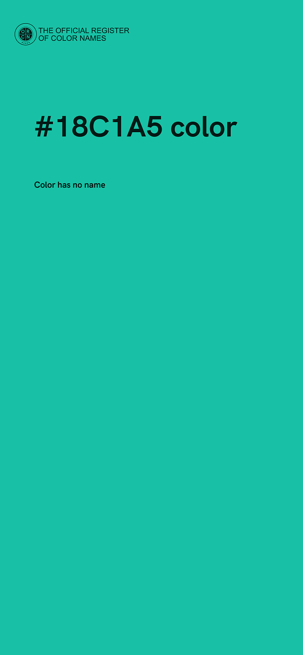 #18C1A5 color image