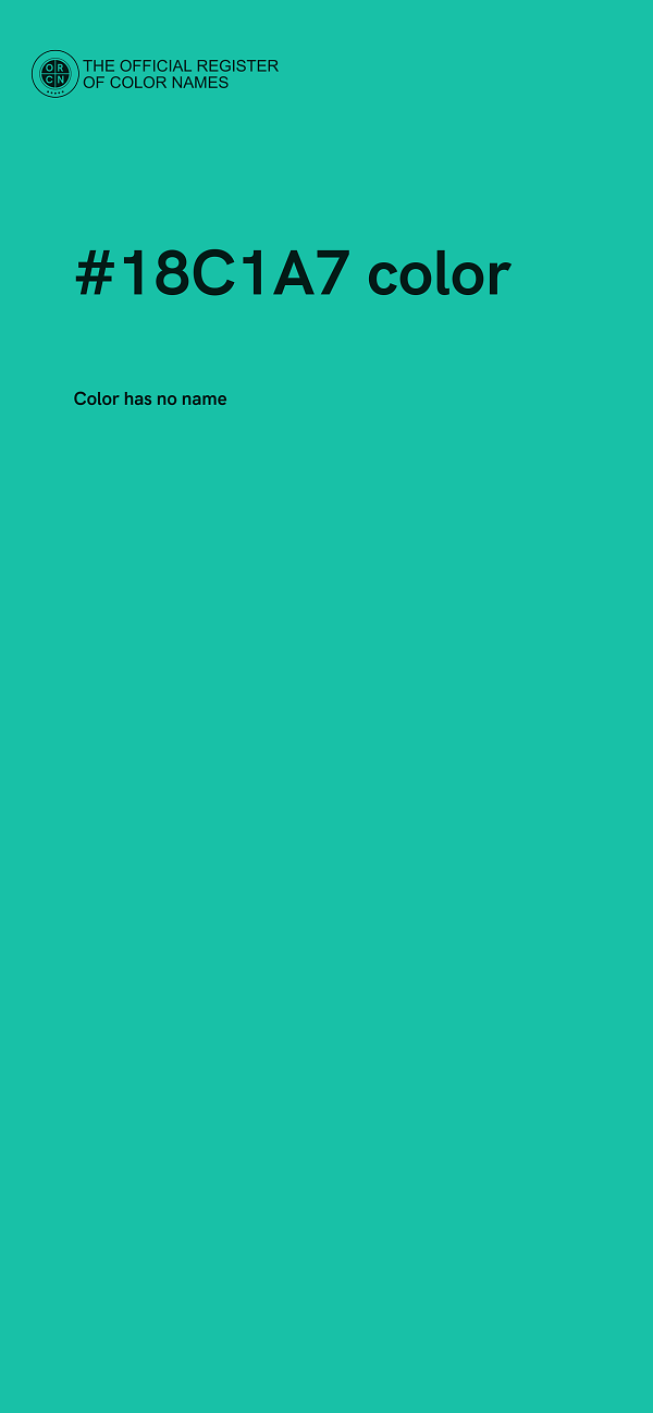 #18C1A7 color image