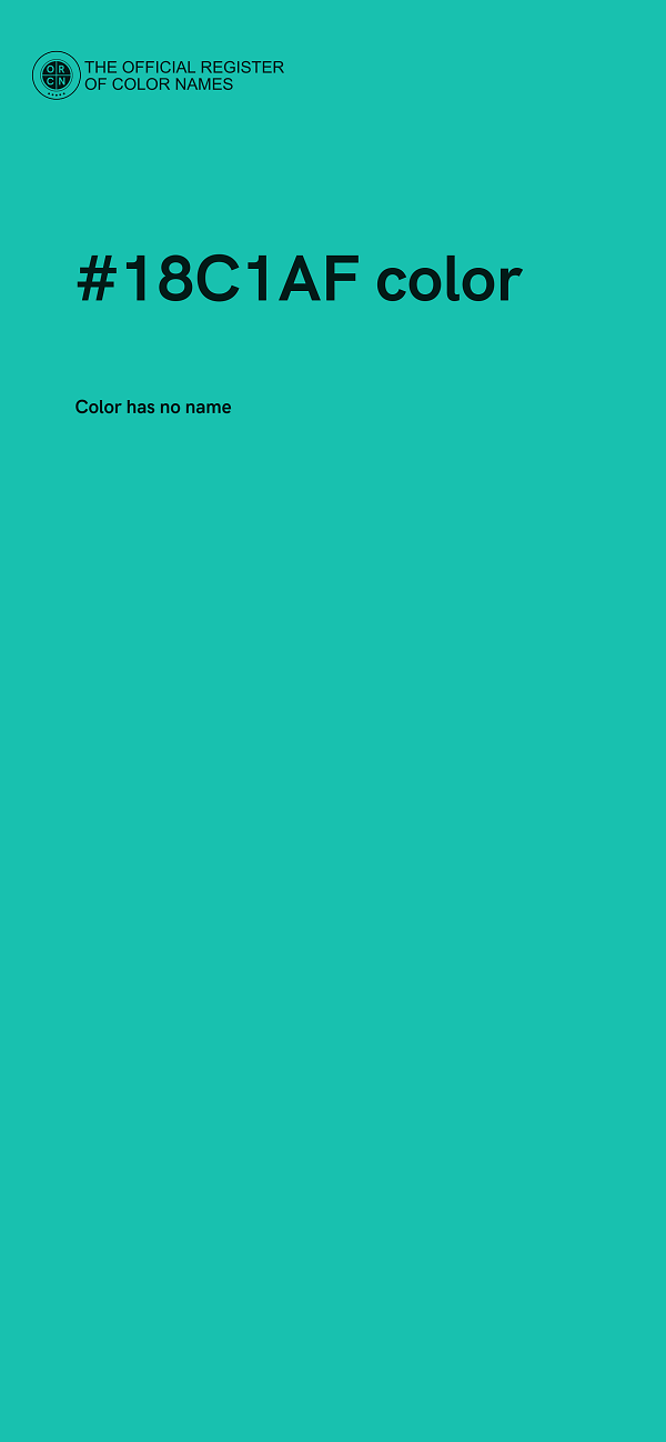 #18C1AF color image