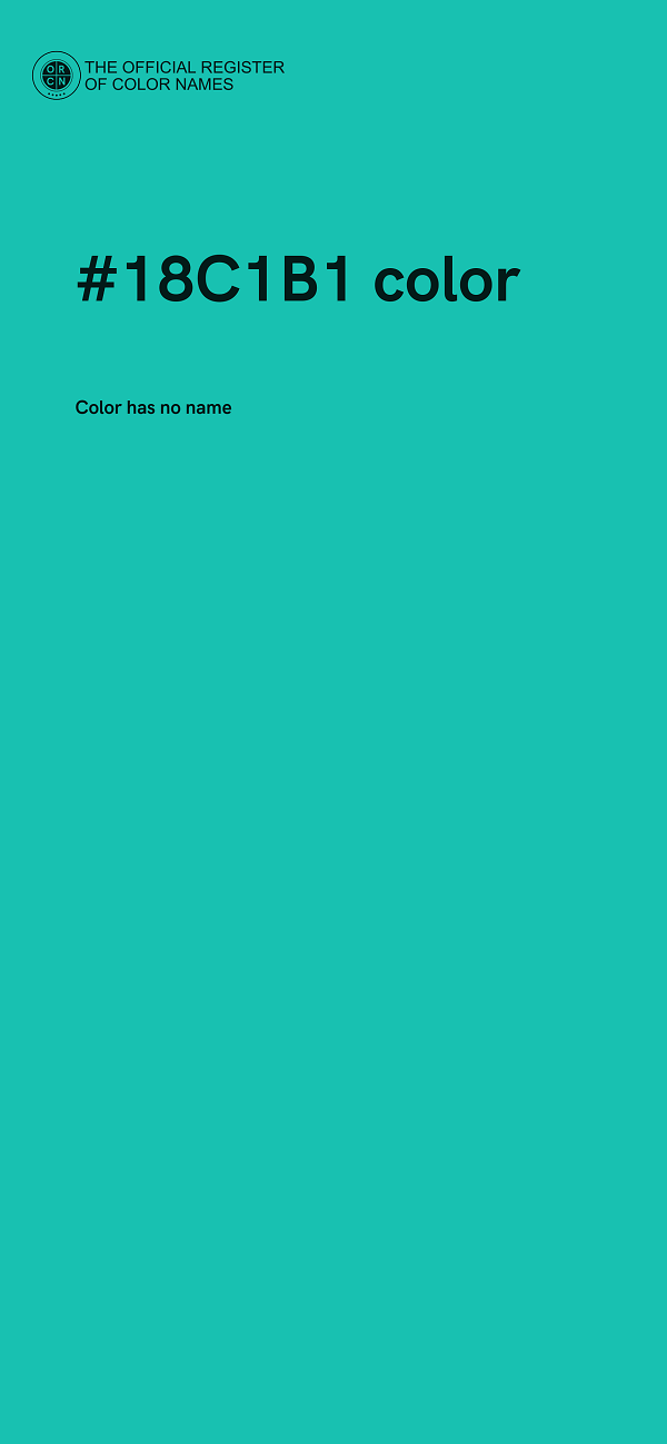 #18C1B1 color image
