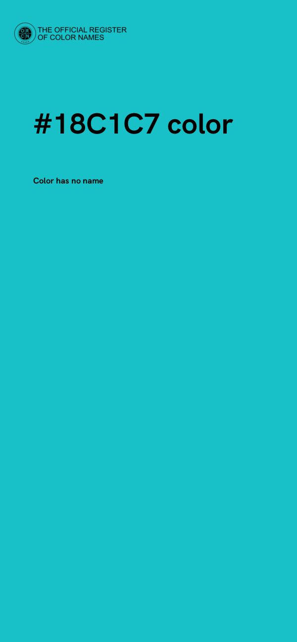 #18C1C7 color image