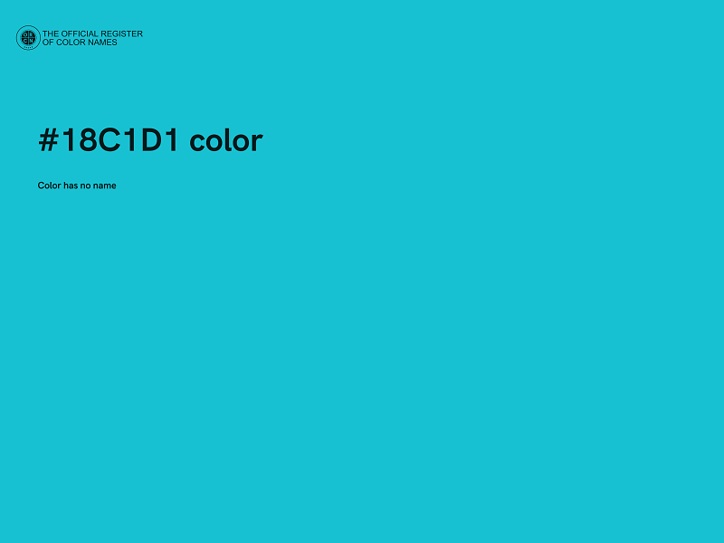 #18C1D1 color image