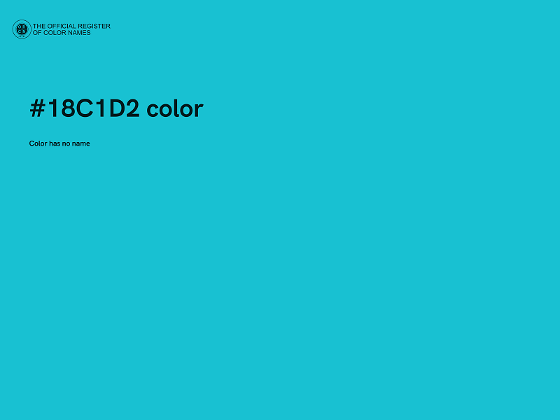 #18C1D2 color image