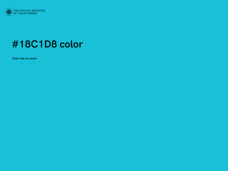 #18C1D8 color image