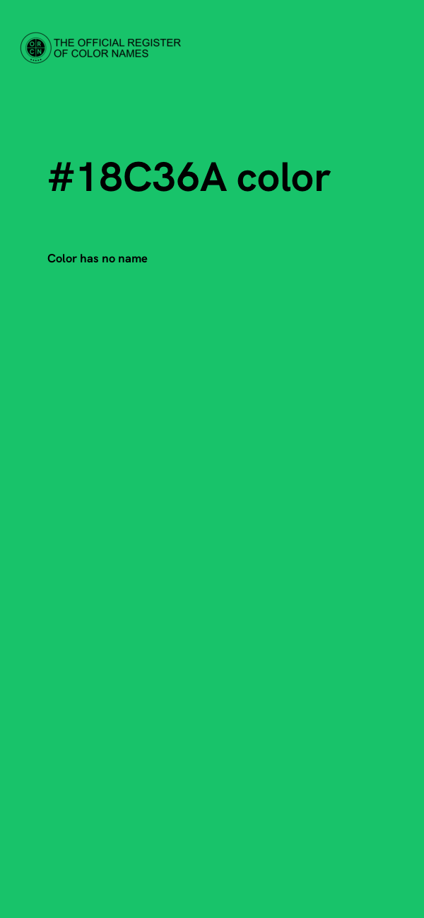 #18C36A color image