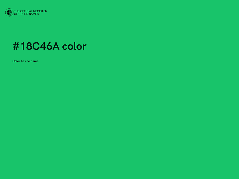 #18C46A color image
