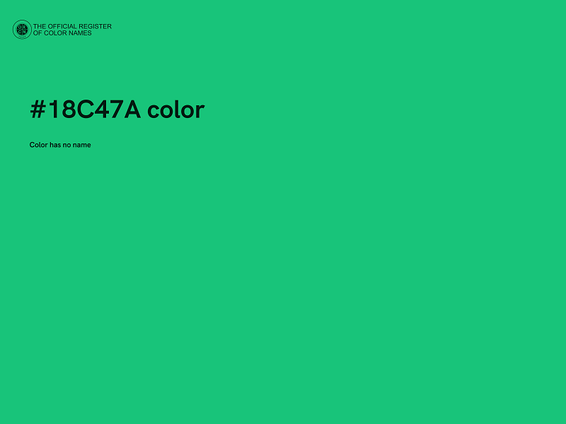 #18C47A color image