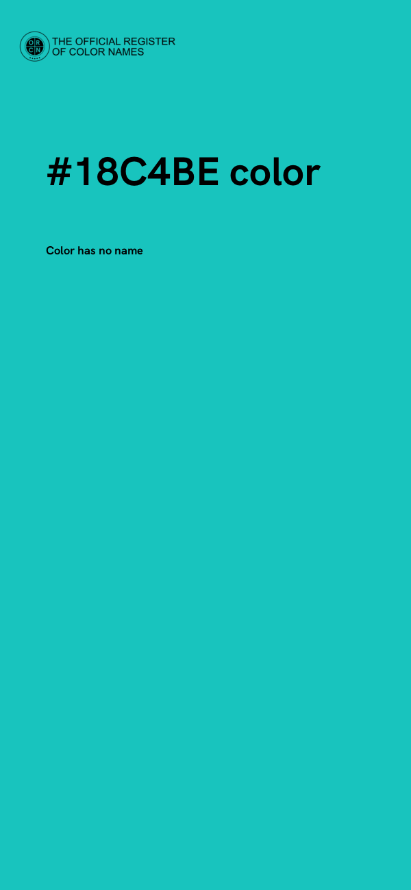 #18C4BE color image
