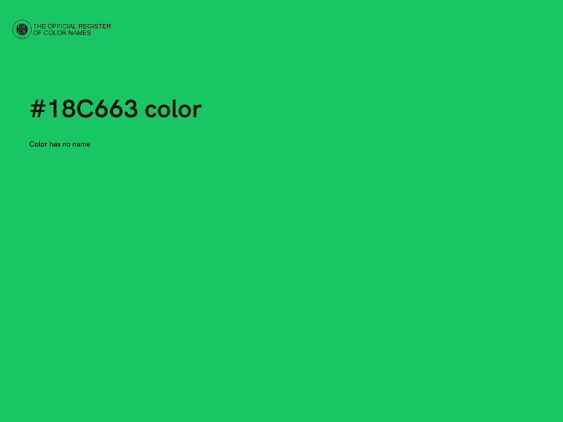 #18C663 color image