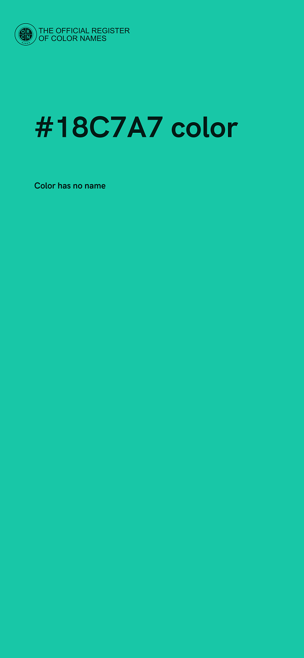 #18C7A7 color image