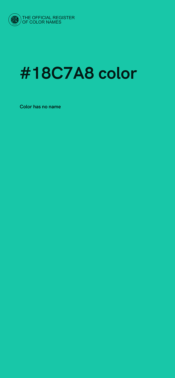#18C7A8 color image