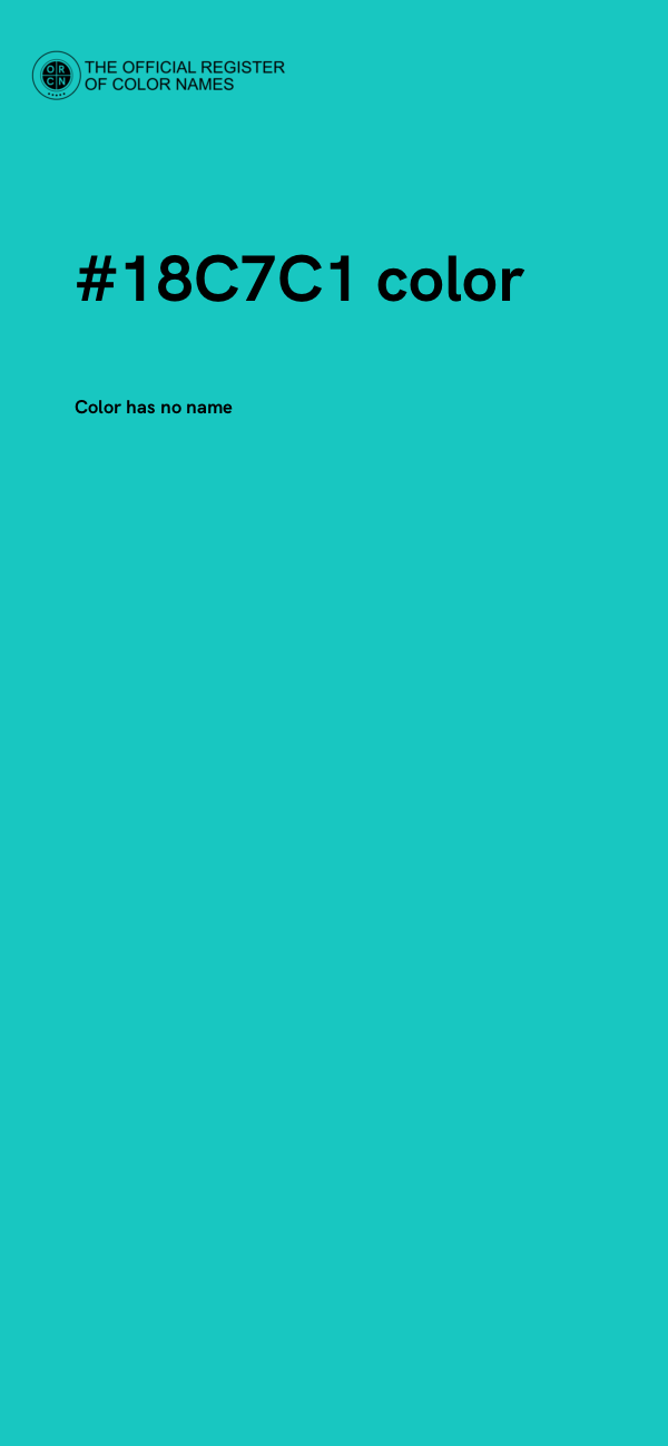 #18C7C1 color image
