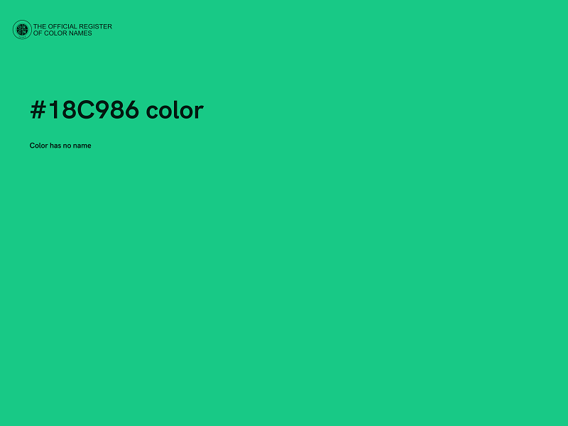 #18C986 color image