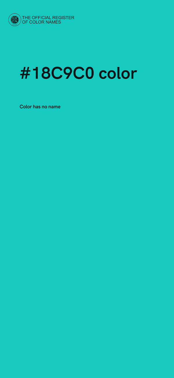 #18C9C0 color image