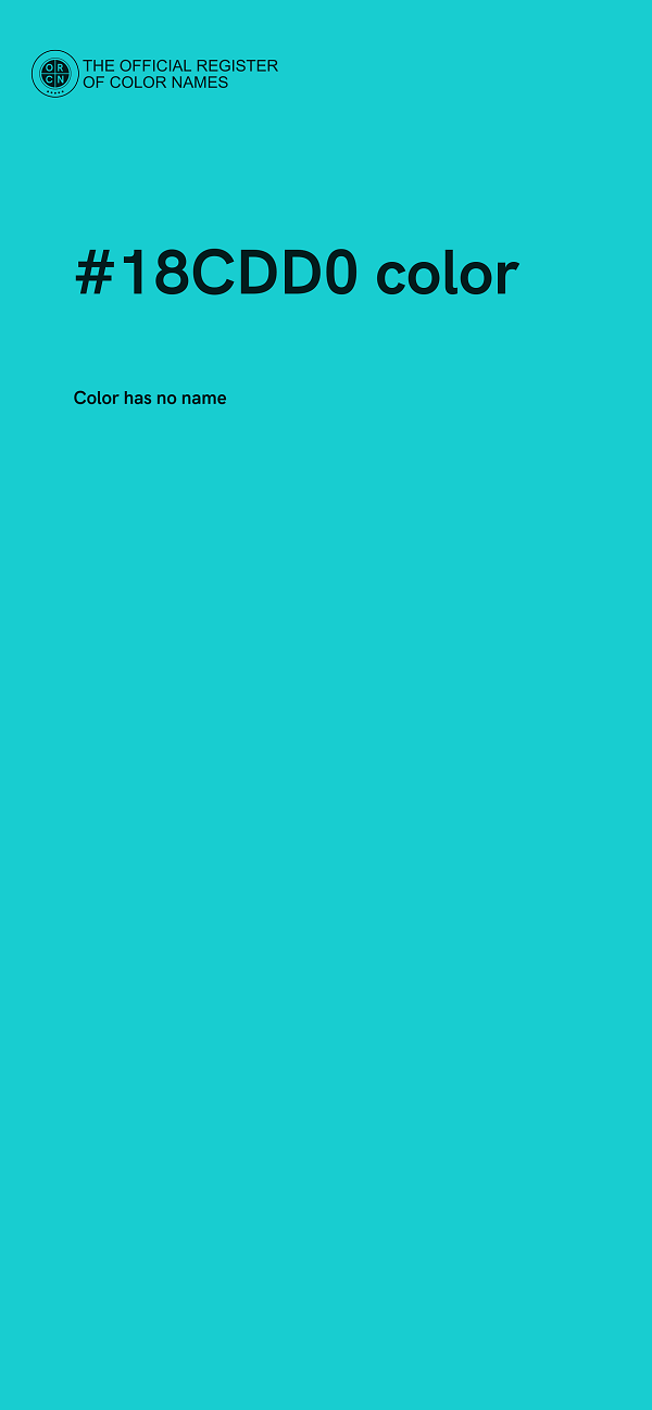 #18CDD0 color image