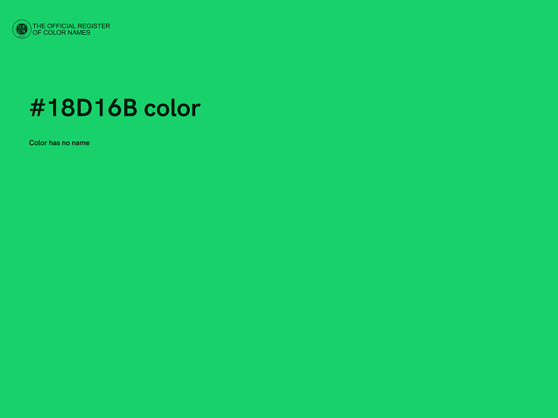 #18D16B color image