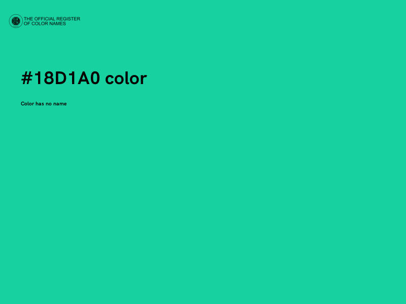 #18D1A0 color image