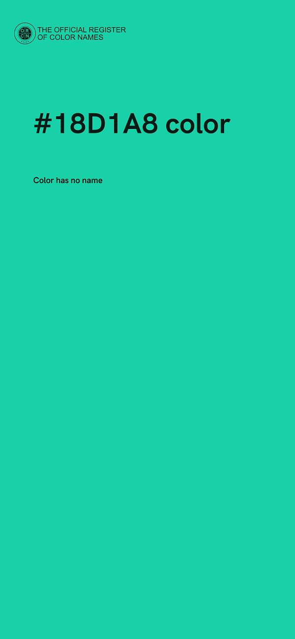 #18D1A8 color image