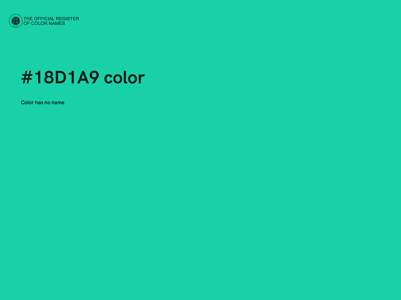 #18D1A9 color image