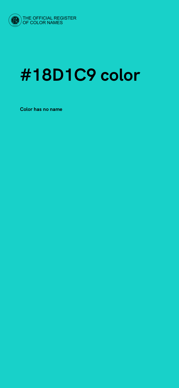 #18D1C9 color image