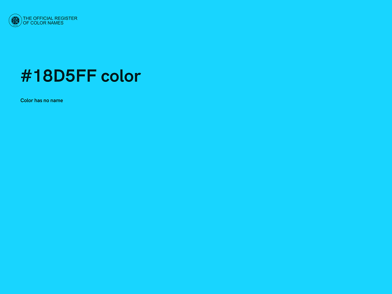 #18D5FF color image