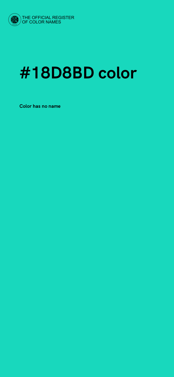 #18D8BD color image