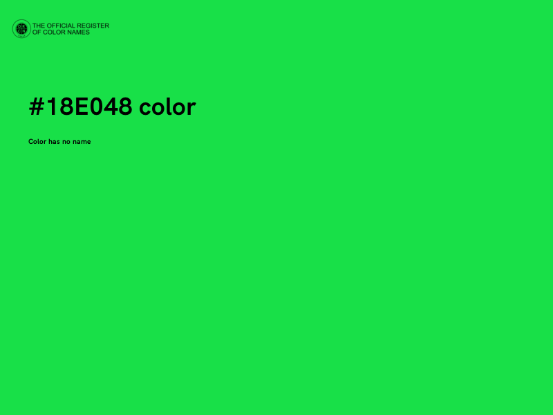 #18E048 color image