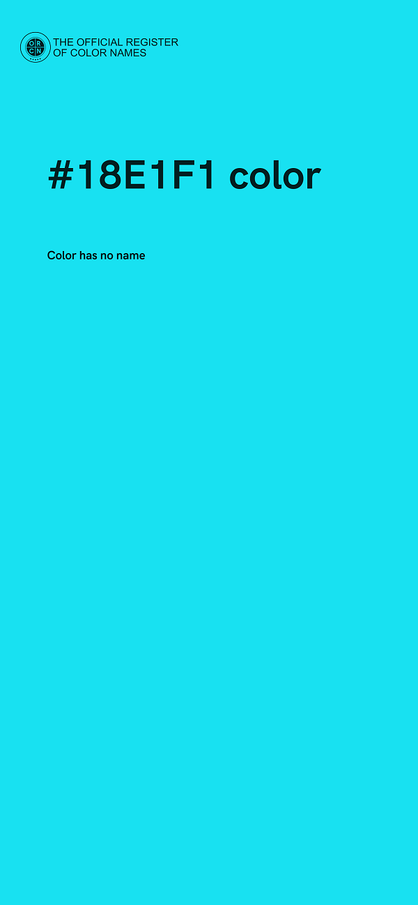 #18E1F1 color image