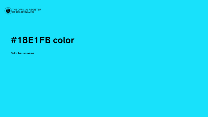 #18E1FB color image
