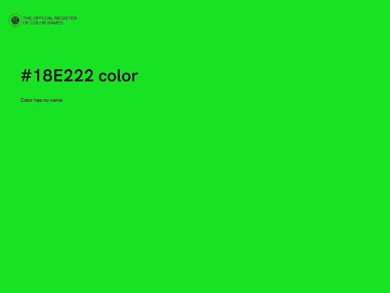 #18E222 color image