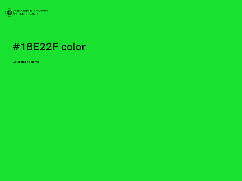 #18E22F color image