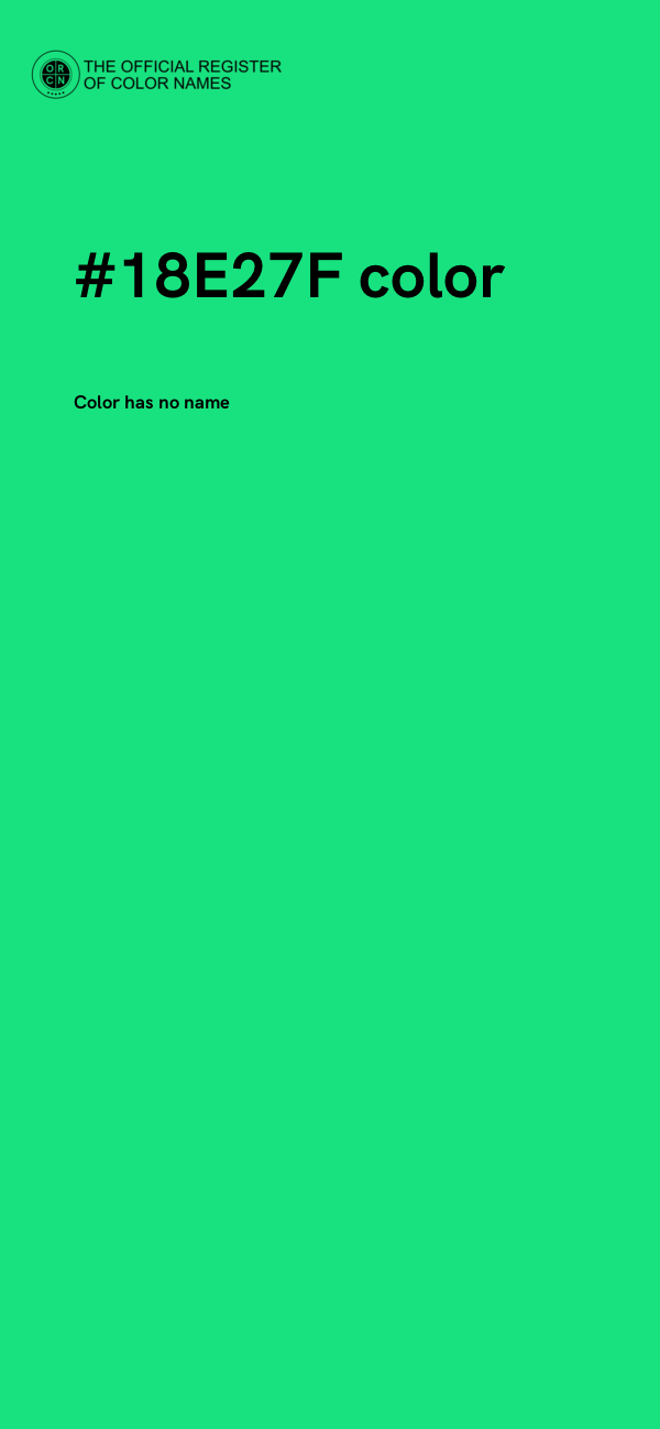 #18E27F color image