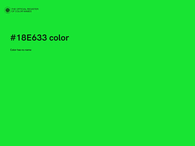 #18E633 color image