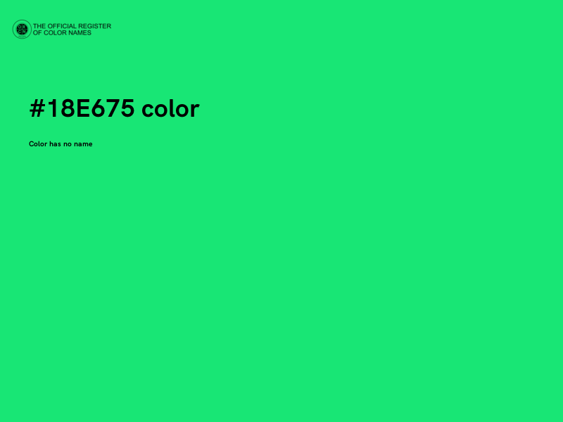 #18E675 color image