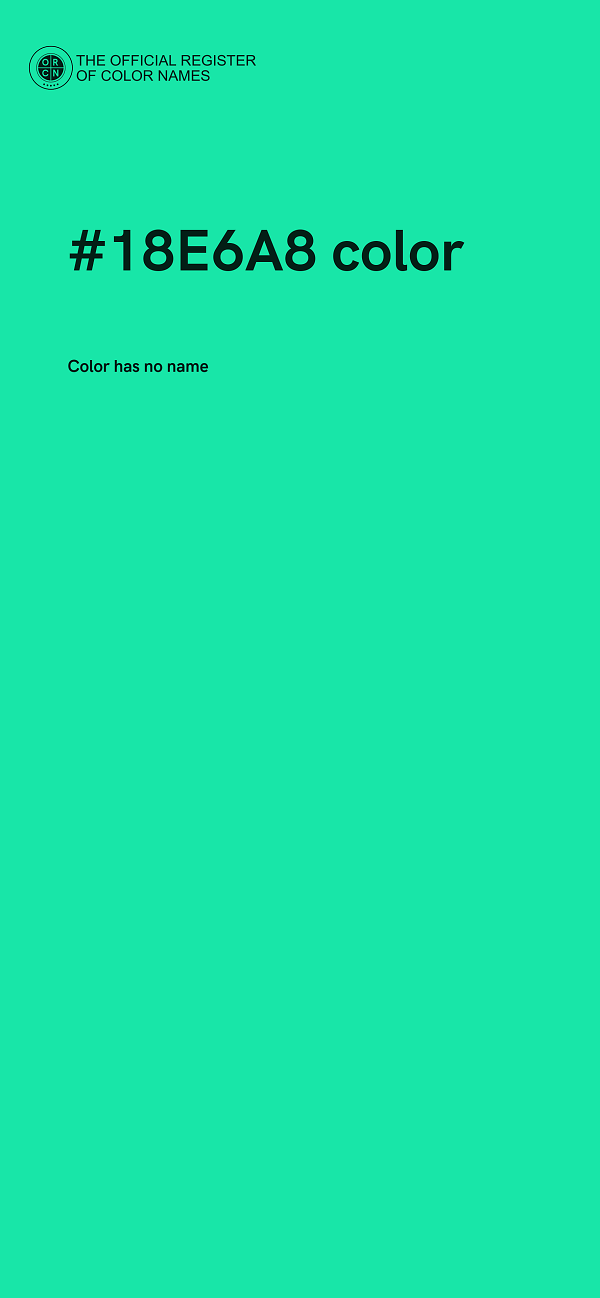 #18E6A8 color image